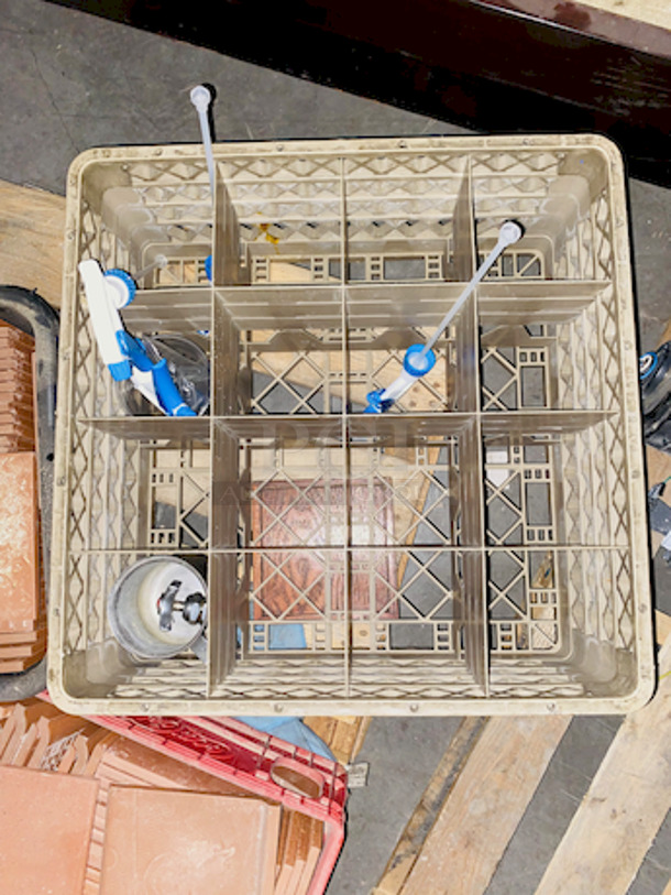 Pallet of Red Ceramic Kitchen Tiles, Adjustable Glass Rack, Nozzles. - Image 3 of 5