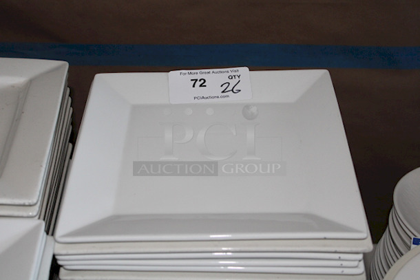 LIKE NEW! Front of the House DOS027WHP21 Kyoto 11 3/4" Bright White Square Porcelain Plate. 11-3/4x11-3/4x1. 26x Your Bid - Image 2 of 3