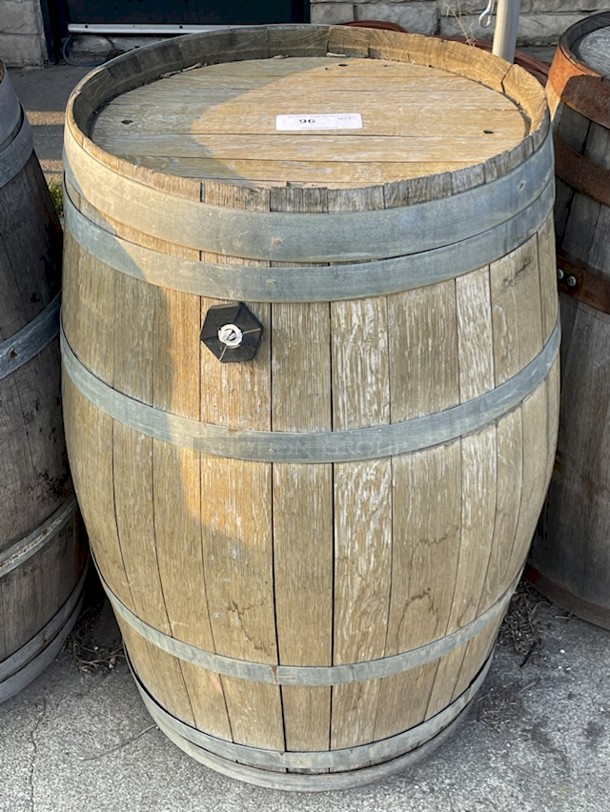 VERY NICE!! Ste Michelle Wine Estates Oak Wine Barrel. - Image 1 of 1