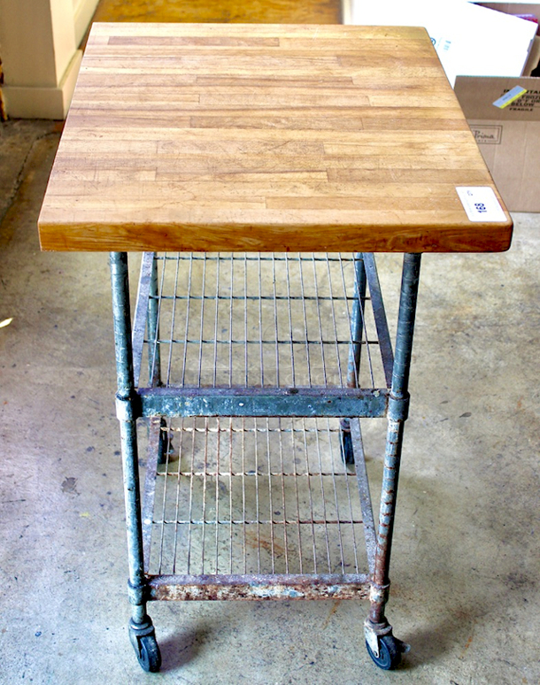 BEAUTIFUL! Butcher Block Prep Table With (2) Under-Shelves On Commercial Casters. 31x24-1/2x38 - Image 3 of 7