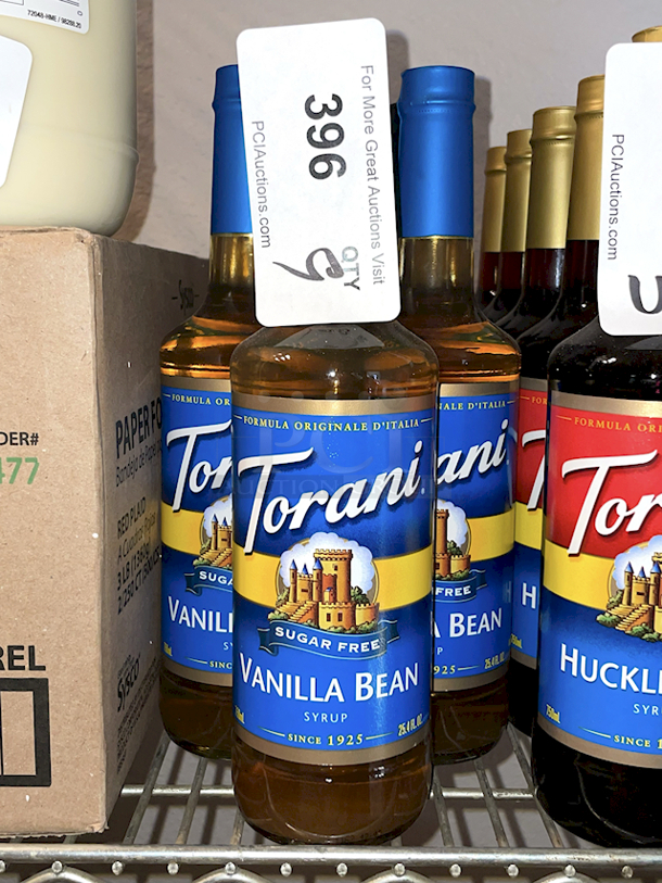 Torani Sugar Free Vanilla Bean Syrup Bottles, 25oz. 9x Your Bid - Image 1 of 1