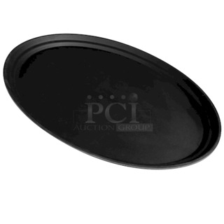 NICE! Oval Serving Tray - 22x27" Black Satin.

Items have normal wear and tear.
