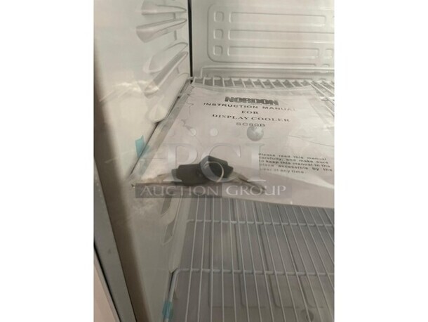 NEW In Box! Nordon Commercial Countertop Single Glass Door Mini Cooler/ Merchandiser! With Customizable Lamp Box! With Poly Coated Racks! 110/120V! Model: SC80B! - Image 8 of 8