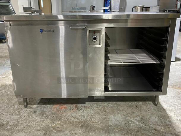 custom cool Pizza prep table 1 DOOR REFRIGERATOR AND SHELF SECTION 
