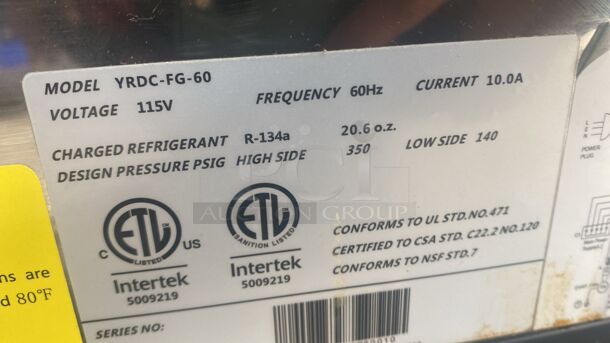 YUKON 2 Level Refrigerated Display Case YRDC-FG-60
 - Image 5 of 7