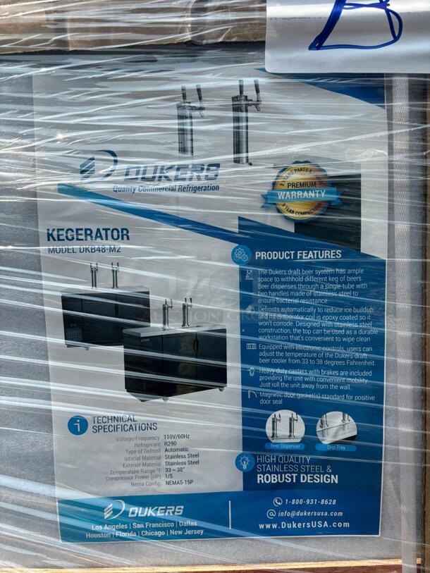 Brand New in the box scratch & dent DDKB48-M2 Dual Tap Kegerator Beer Dispenser - Image 5 of 5