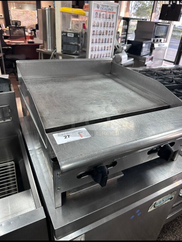 Certified Working American Range 24 Inch Gas Flat Grill Griddle NSF - Image 1 of 6
