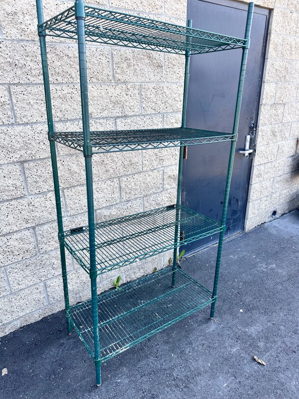 36x20x75  Green Wire Rack - Image 2 of 4