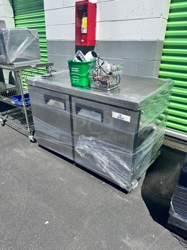 One Year Old Cooler Depot UUC-48R-HC 48 inch Two Door Undercounter Refrigerator 115 Volt - Image 2 of 6