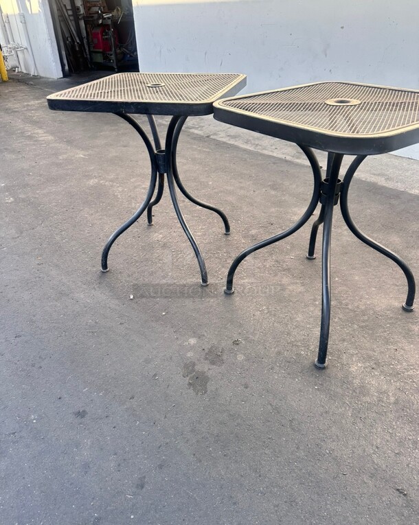 Excellent Metal Restaurant Patio Table Black - Image 6 of 6