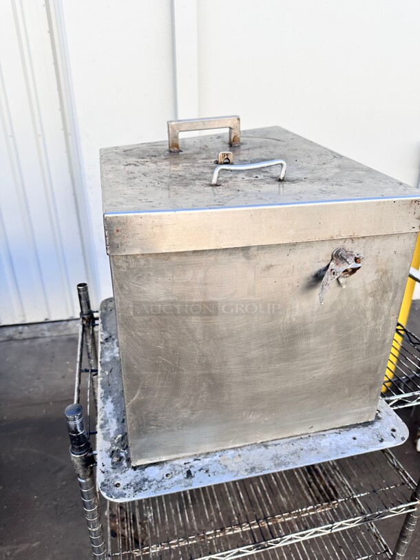 Charcoal Storage and Moving Stainless Steel Secure Box With Lock - Image 2 of 7