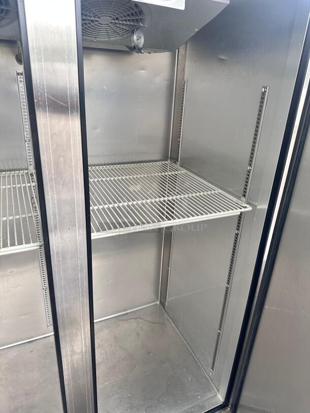 Late Model Turbo Air M3R47-2 M3 Series 52 inch Solid Door Stainless Steel Reach-In Refrigerator 115 Volt Working - Image 8 of 9