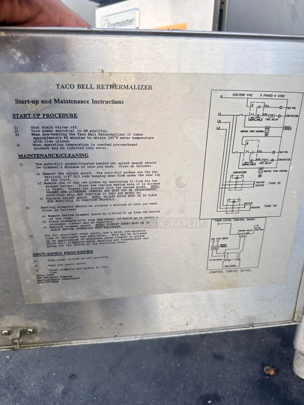 Delfield Taco Bell Single Pot 35 Gallon Gas Rethermalizer Working - Image 7 of 8