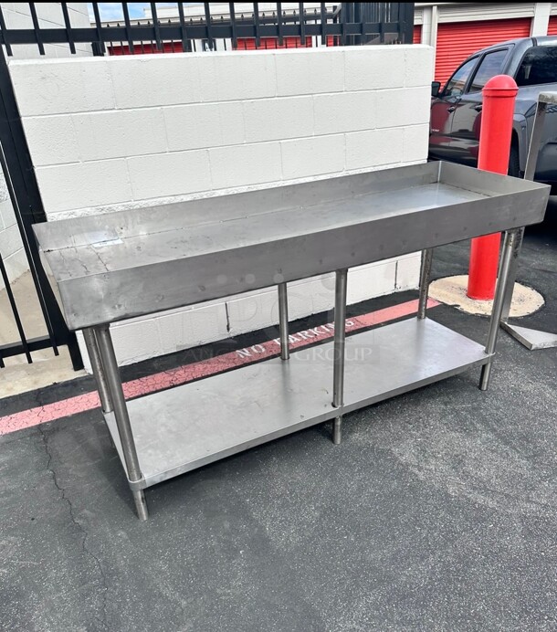 Commercial 72 Inch Stainless Steel Table NSF - Image 1 of 8