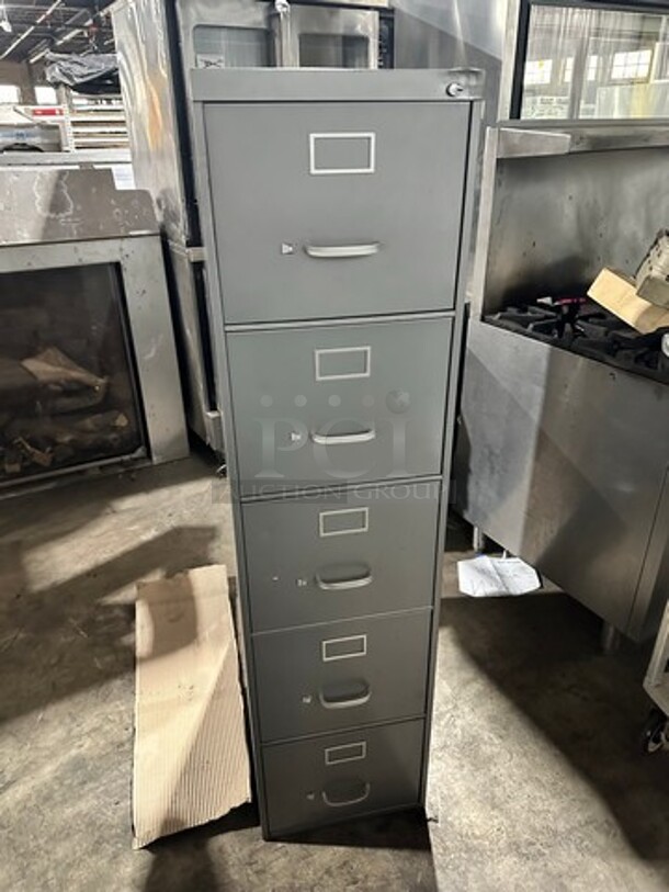 Solid Grey 5 Drawer Filing Cabinet! - Image 1 of 9