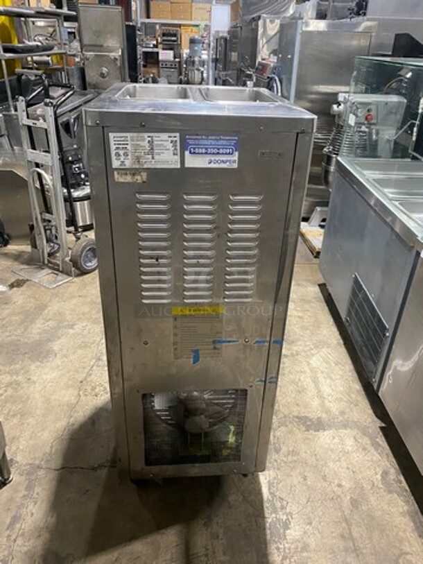 Donper America Commercial 3 Handle Soft Serve Ice Cream Machine! All Stainless Steel! On Casters! Model: BH7480 SN: D132M000010A012442 - Image 3 of 11