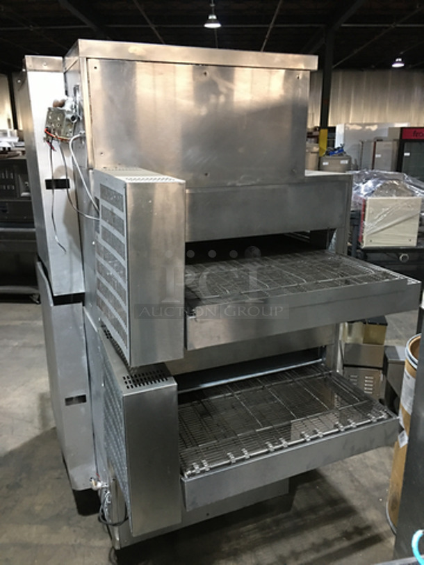 AMAZING! Middleby Marshall Natural Gas Powered Double Deck Conveyor Pizza Oven! All Stainless Steel! On Casters! 2x Your Bid! Model: PS360Q - Image 4 of 10