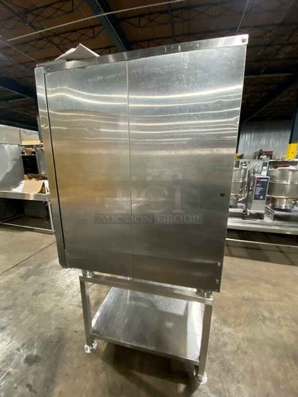 LATE MODEL! 2015  Alto Shaam Commercial Electric Powered Combitherm Convection Oven! With Underneath Storage Space! All Stainless Steel! On Legs! Model: CTP1010E SN: 1523110000 208/240V 60HZ 3 Phase! Working When Removed!  - Image 5 of 12