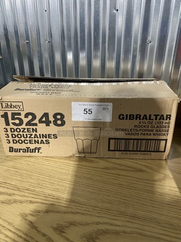 New In The Box! Libbey 4.5oz Rock Glasses! 3 Dozen!  - Image 1 of 7