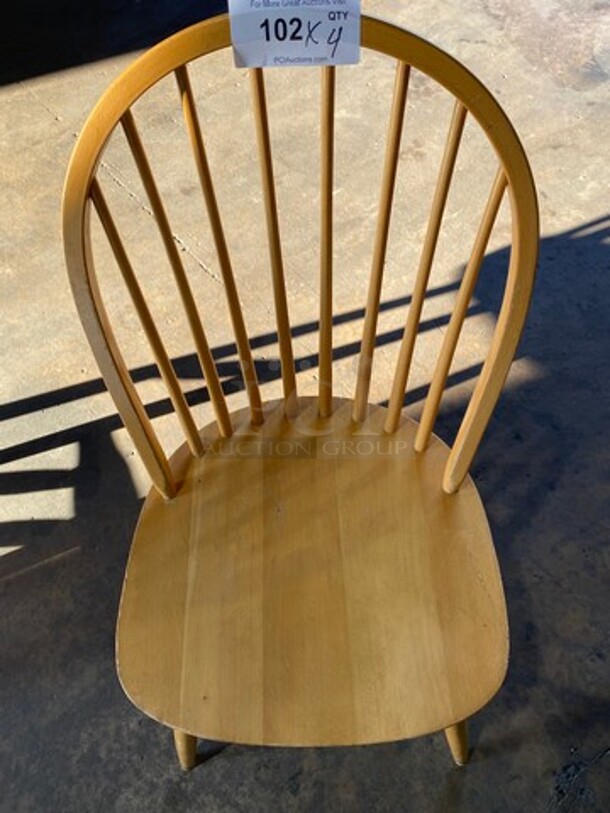 Brown Wooden Dining Chairs! 4x Your Bid! - Image 5 of 5