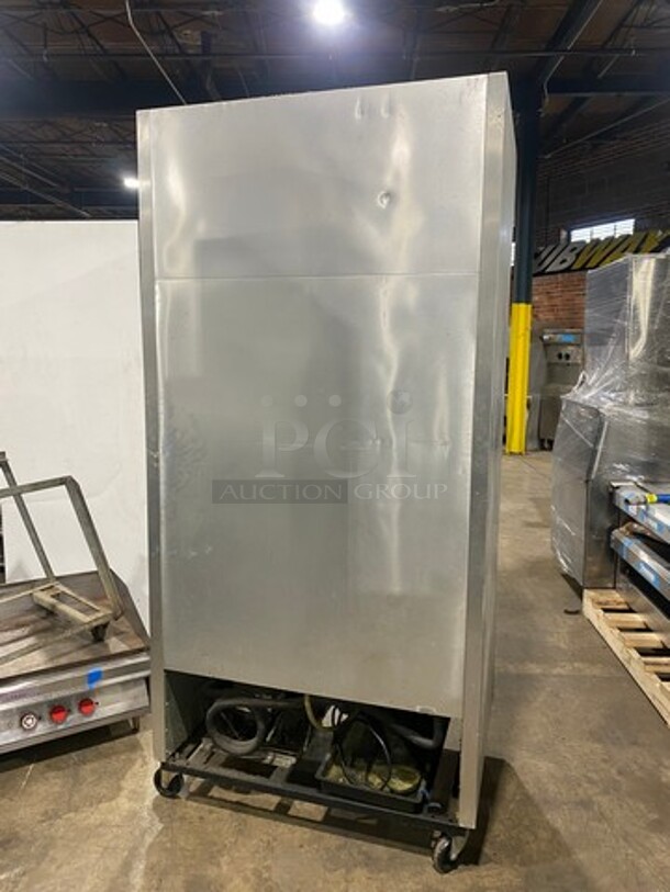 Nice! True Commercial 2 Door Reach In Refrigerator! With Poly Coated Racks! All Stainless Steel! On Casters! Working When Removed! Model: T35 SN: 5200512 115V 60HZ 1 Phase - Image 2 of 9