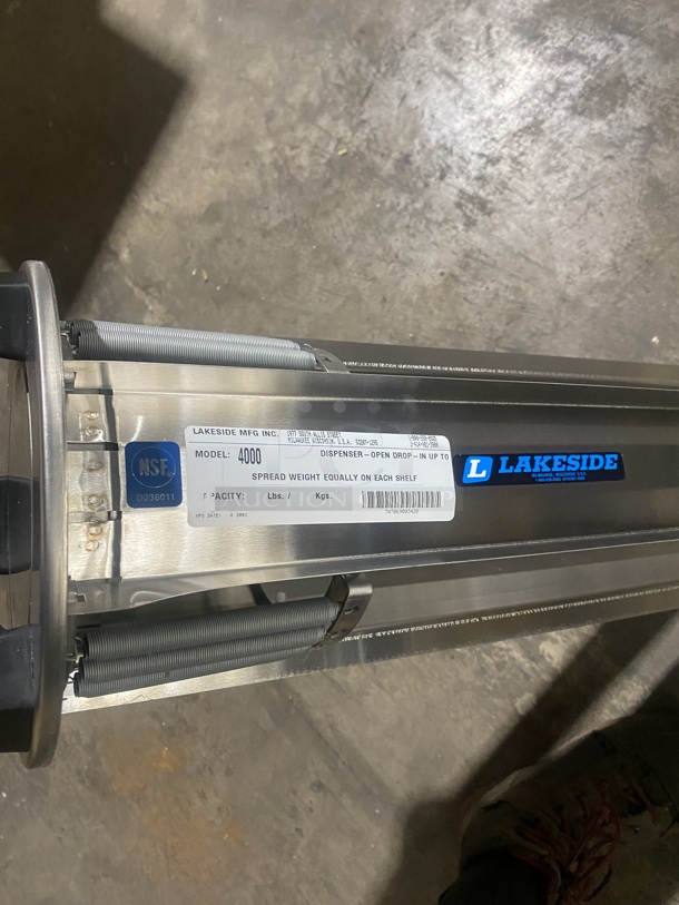 New In Box! Lakeside Stainless Steel Drop In Plate Dispenser! MODEL:4000 SN:747069003420! - Image 5 of 5