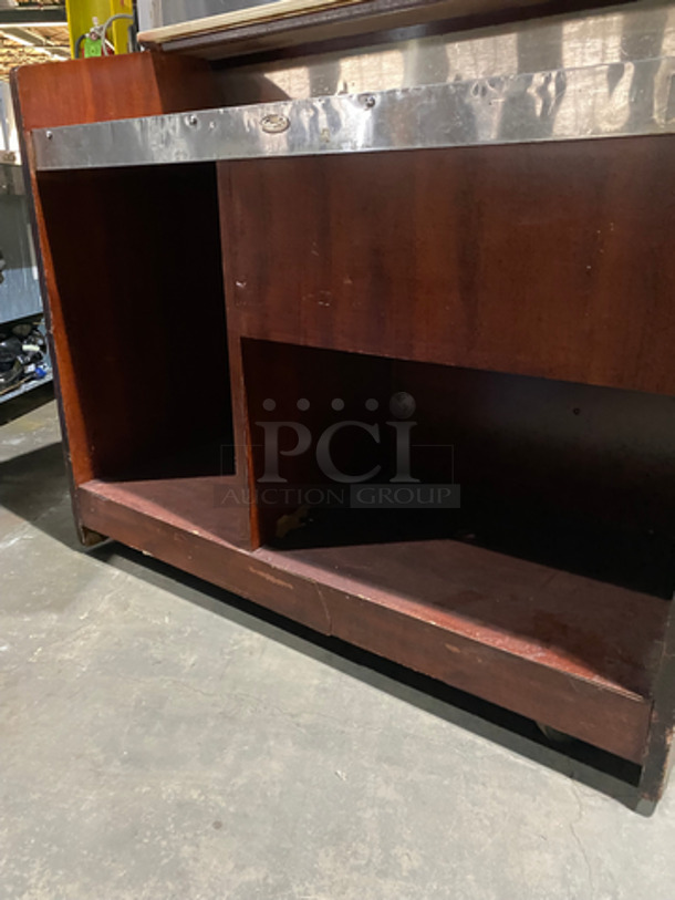 Forbes Commercial Mobile Bar! With Stainless Steel Work Top! With Drain Sink! With Storage Space Underneath! On Casters! Model: 4875-6 - Image 7 of 8