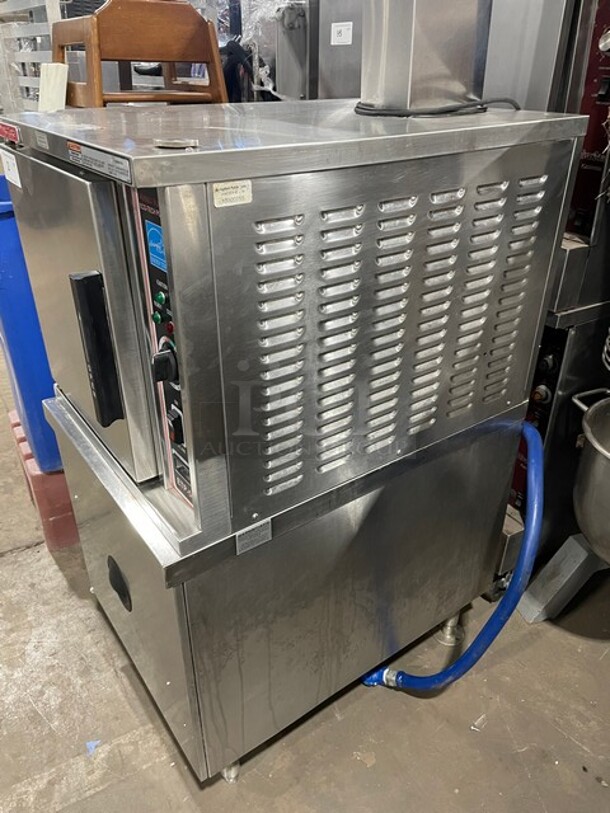 Sweet! Market Forge Commercial Natural Gas Powered Single Door Cabinet Steamer! All Stainless Steel! On Legs! Model: ETP-5G SN: 228245! - Image 2 of 12