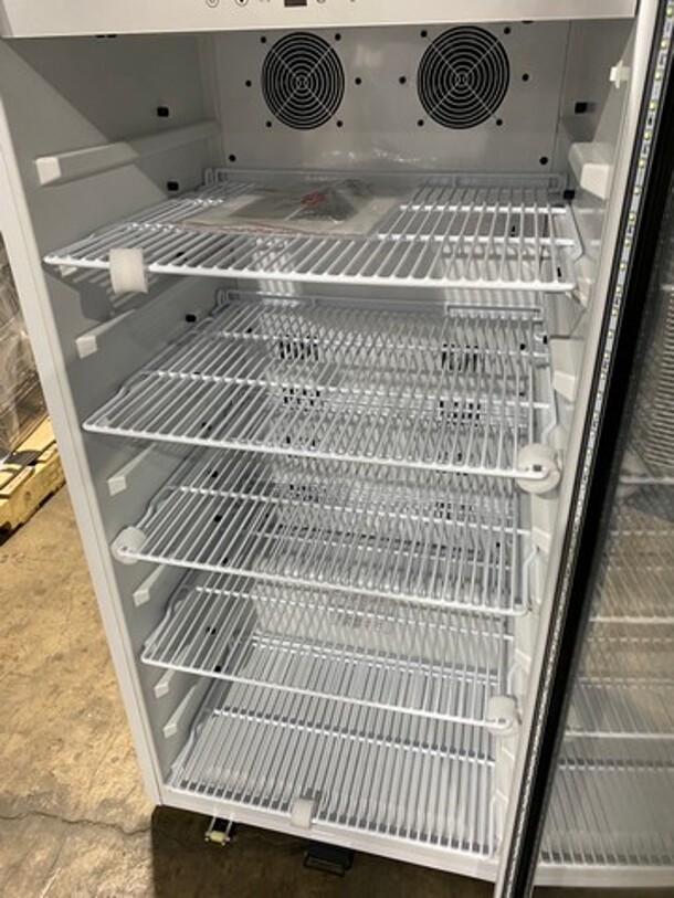 NEW! OUT OF THE BOX! SCRATCH-N-DENT! Whynter Commercial Single Door Reach In Cooler Merchandiser! With View Through Door! With Poly Coated Racks! Model: CBM815WS 115V - Image 5 of 10