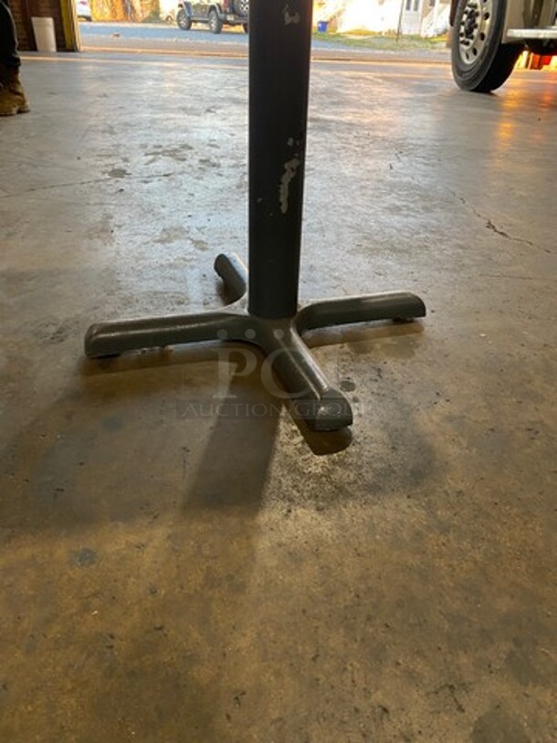 Blue Top Square Table! With Black Metal Body! 3x Your Bid! - Image 7 of 7