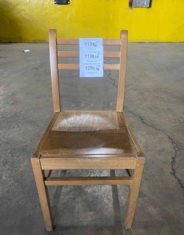 Wooden Dining Height Chairs! 10x Your Bid