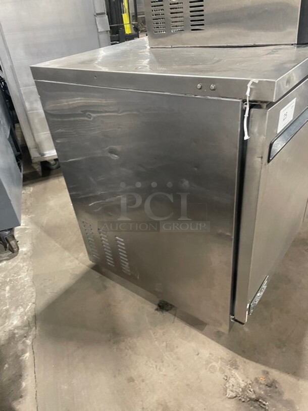Artic Air Commercial 2 Door Work Top Cooler! All Stainless Steel! With Poly Coated Racks! 115V! On Casters! Model: AUC48R SN: 499185!  - Image 2 of 8