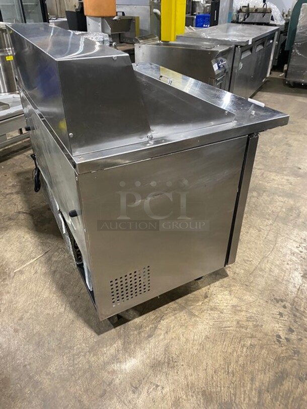 True Commercial Refrigerated Sandwich Prep Table! With 2 Door Underneath Storage Space! With Poly Coated Racks! All Stainless Steel! On Casters! Model: TSSU4818MB SN: 7025224 115V 60HZ 1 Phase - Image 3 of 9