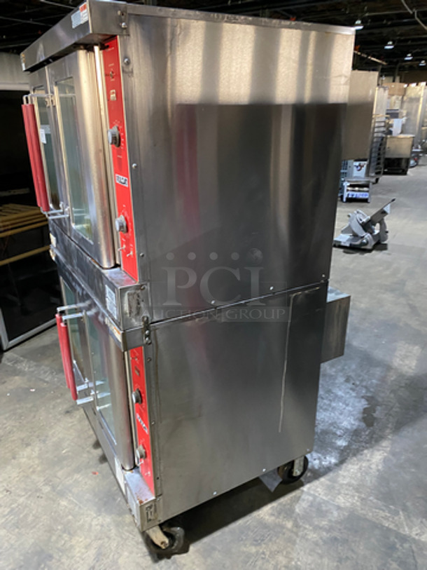 Vulcan Commercial Double Deck Convection Oven! With View Through Doors! Metal Oven Racks! All Stainless Steel! On Casters! 2x Your Bid Makes One Unit! - Image 3 of 9