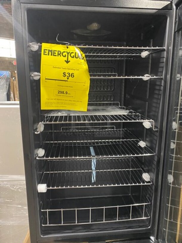NEW! OUT OF THE BOX! SCRATCH-N-DENT! Whynter Commercial Single Door Reach In Cooler Merchandiser! With View Through Door! With Poly Coated Racks! Model: BR1211DS - Image 6 of 7
