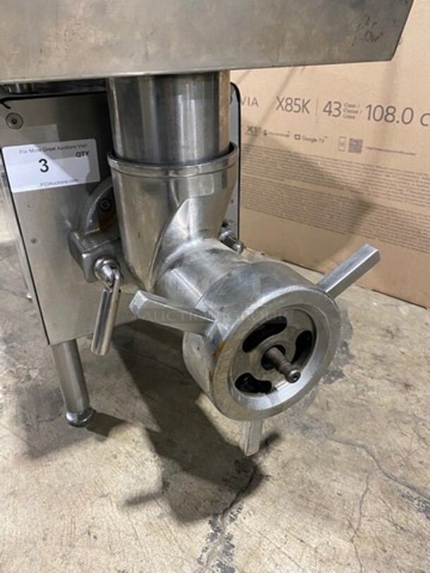 Thunderbird Commercial Electric Powered Meat Grinder! All Stainless Steel! On Legs! Model: TB500E SN: 2070926 220V 60HZ 1 Phase - Image 6 of 12