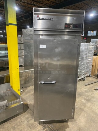 Victory Commercial Single Door Reach In Freezer! All Stainless Steel! Model: FS1DS7EW SN: M0521533! 115V 1 Phase! On Legs!