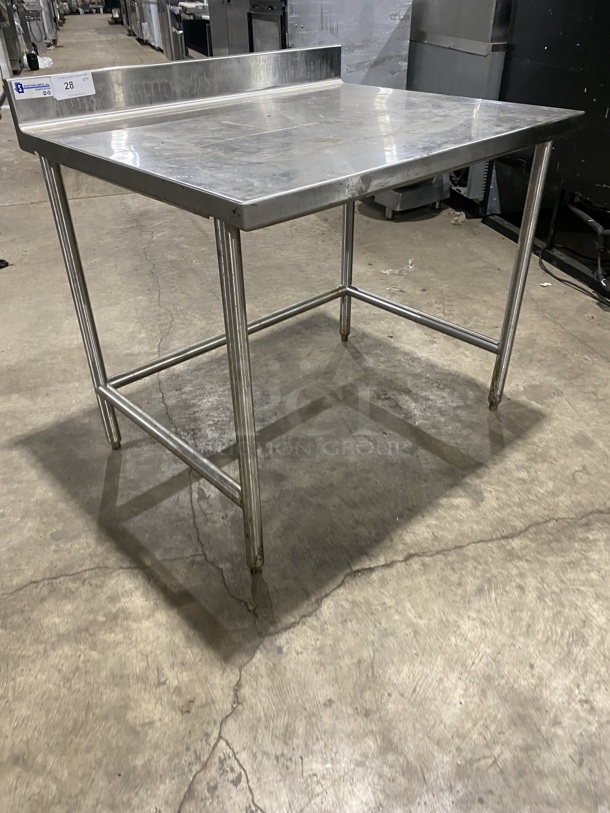 STAFFORD-SMITH Stainless Steel worktable With Back Splash! With galvanized Legs! - Image 7 of 7