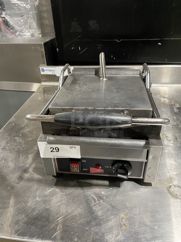 Cecilware Stainless Steel Countertop Electric Panini Sandwich Grill! MODEL: SG-1SG SN:1404450 120V! Electric Powered!  - Image 1 of 8