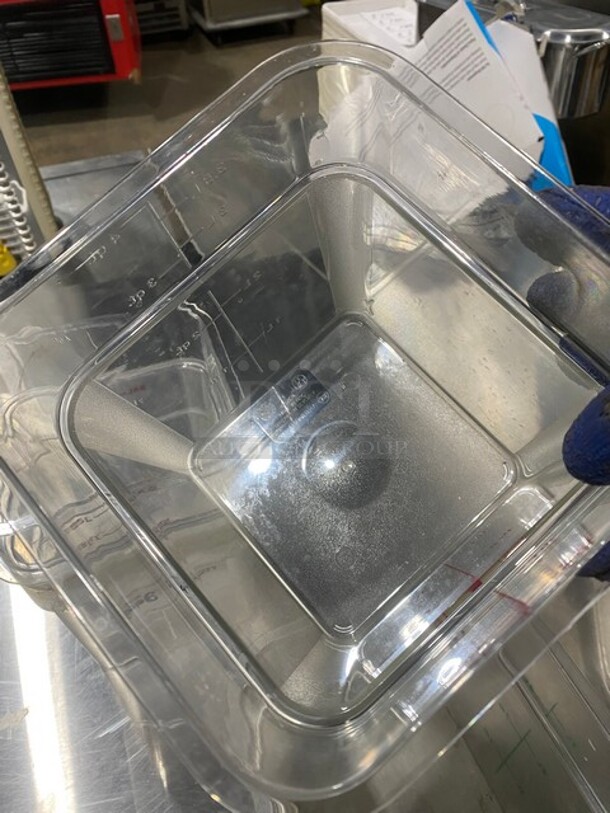 Cambro 4QT Translucent Square Polypropylene Square Food Storage Containers! 4x Your Bid! - Image 7 of 9