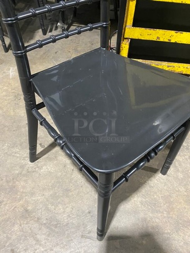 NICE! BRAND NEW! Black Elegant Poly Style Indoor/ Outdoor Chairs! 5x Your Bid! - Image 6 of 7