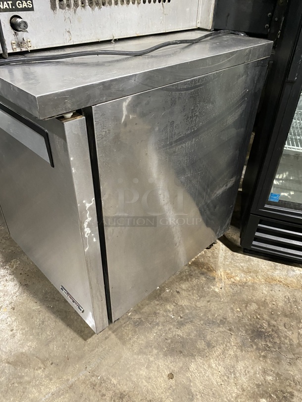 TURBO AIR Undercounter 2 Door Stainless Steel Refrigerator W/ Poly Coated Racks!  On Casters! Model TUR-48SD Serial UR48808053 115V/60Hz/1 Phase  - Image 3 of 8
