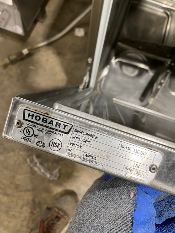 WOW! Hobart New Body Style High Temp Heavy Duty Undercounter Dishwasher! All Stainless Steel! 120/208V 1 Phase! Model: LXEH SN: 231182121! - Image 5 of 8
