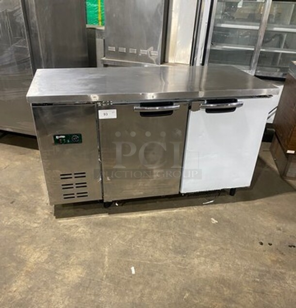 Commercial 2 Door Lowboy/ Worktop Freezer! All Stainless Steel! Model: TZ300EL2