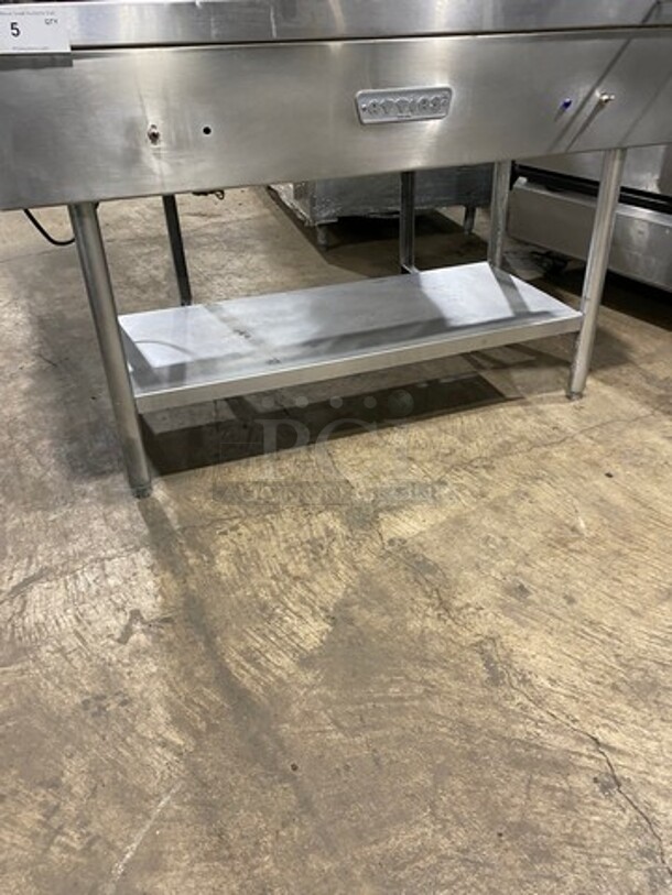 Attias Natural Gas Powered Dual Gyro Machine! On Equipment Stand! With Storage Space Underneath! All Stainless Steel! On Legs! - Image 10 of 12