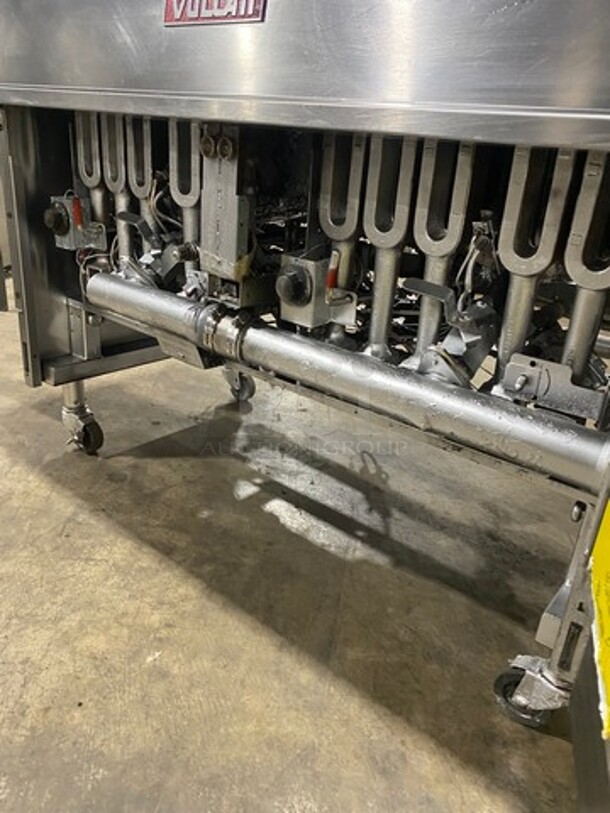 WOW! Vulcan Commercial Natural Gas Powered 3 Bay Deep Fat Fryer! All Stainless Steel! On Casters! Model: 3GR65F SN: 481533671 - Image 9 of 11