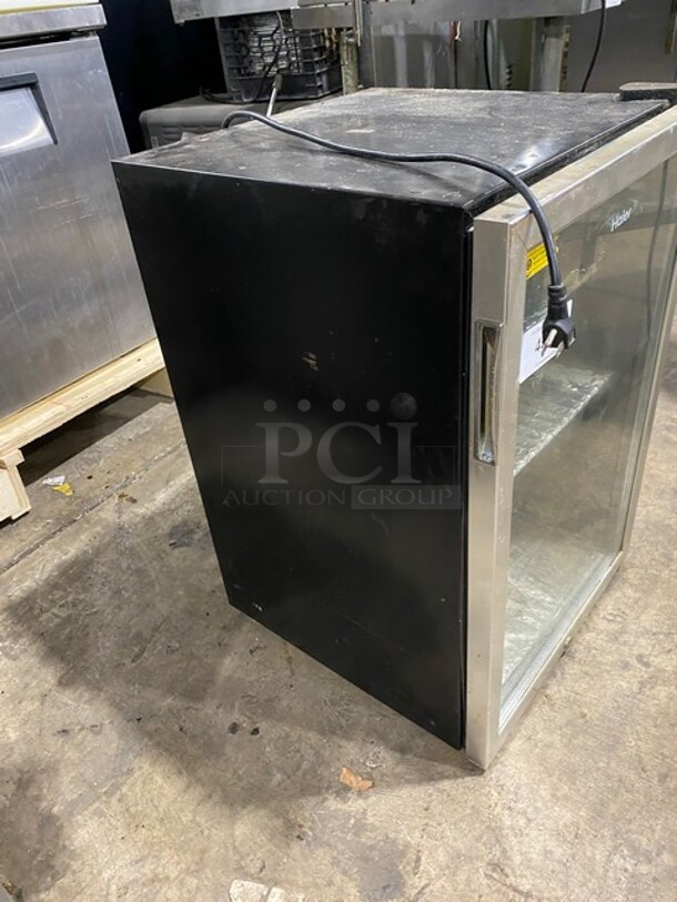 NICE! Haier Commercial Countertop Reach In Cooler Merchandiser! With View Through Door! Model HBCN05FVS Serial 1401003513! 115V! WORKING WHEN REMOVED! - Image 2 of 7