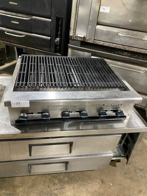 Radiance Commercial Countertop Natural Gas Powered Char Broiler Grill! Stainless Steel Body!