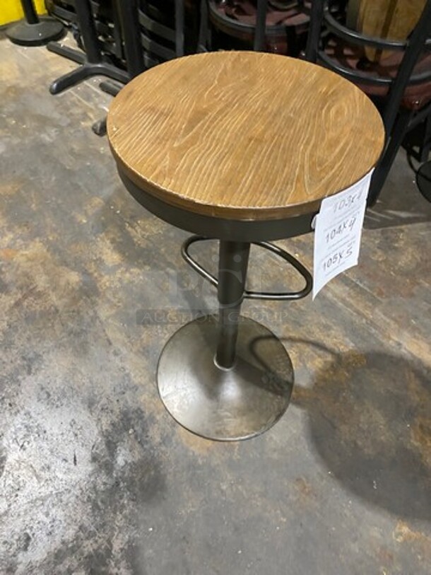 Wooden Round Bar Height Stools! With Footrest! 5x Your Bid! - Image 5 of 5