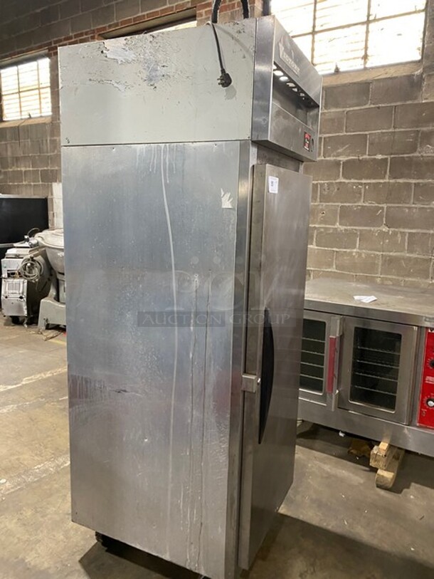 Victory Upright One Solid Door Stainless Steel Reach In Freezer! Model VF1 Serial H0634121! 115V 1 Phase! On Casters!  - Image 5 of 10